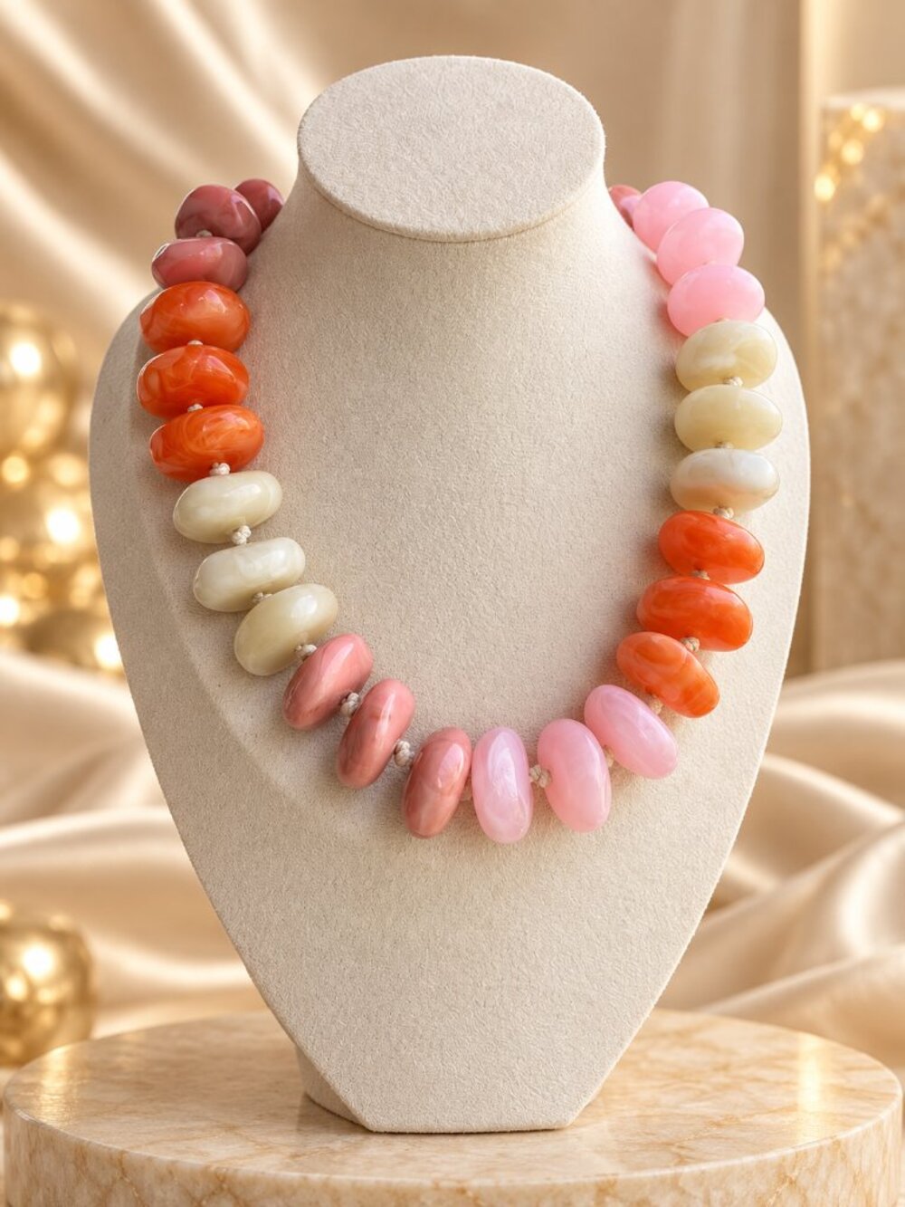 Chunky Multicolor Beaded Necklace